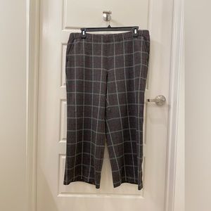 J Jill beautiful gray and burgundy fall pants, XL petite